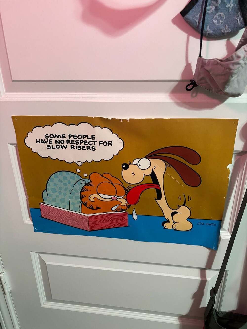 Vintage 1978 Garfield and Odie Some People Have No Respect for Slow Risers Poste